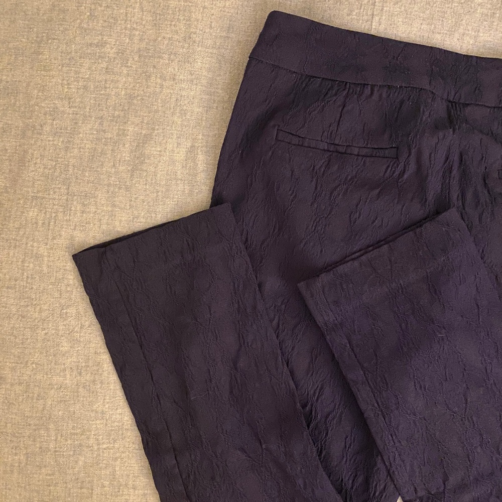 Blue Quilted Adrienne Vittadini Dress Pants